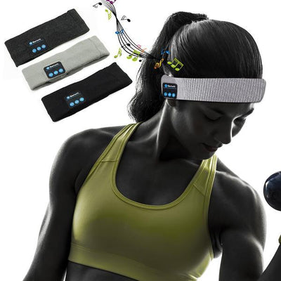 Wireless Bluetooth Music Headband with Mic & Washable Design