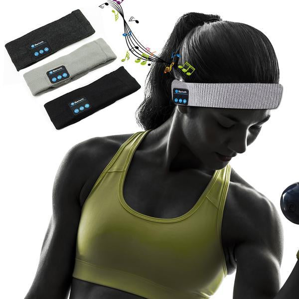 Wireless Bluetooth Music Headband with Mic & Washable Design