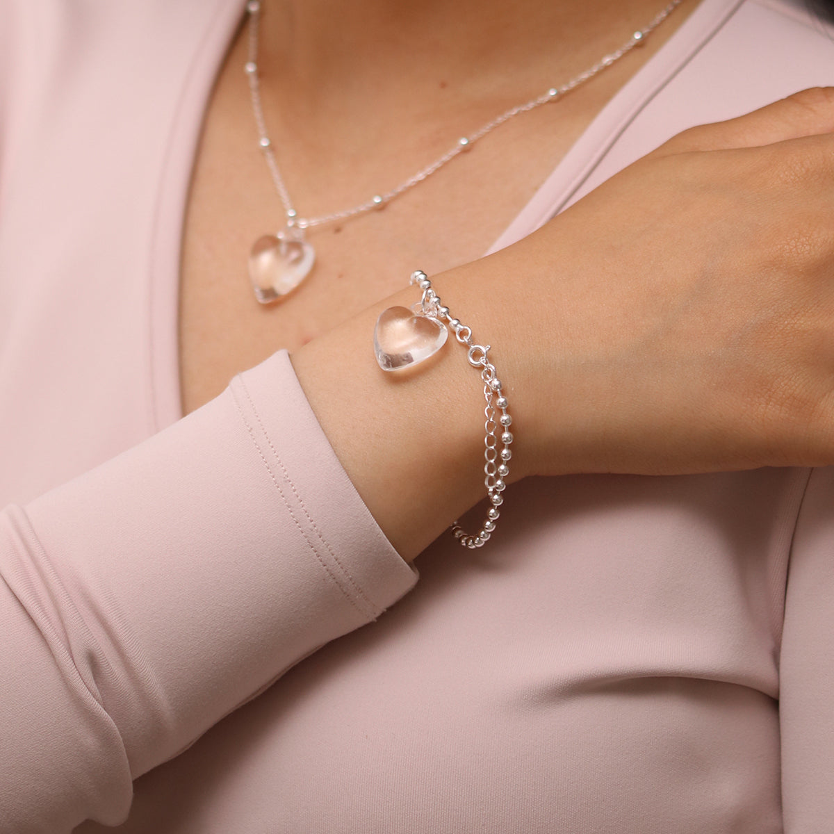 Heart Pendant Bracelet-2