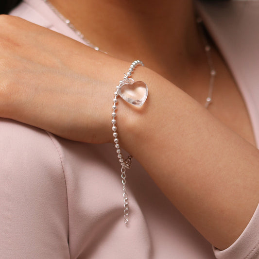 Heart Pendant Bracelet-0