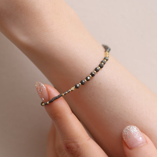 Grey Moonstone beaded bracelet-0