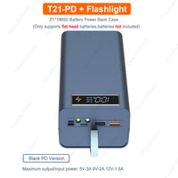 T21 21x18650 Battery Storage Box with Dual USB Power Bank
