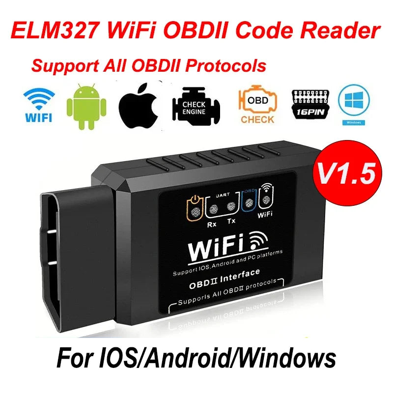 ELM327 V1.5 WiFi OBD2 Scanner for Android & iOS