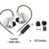 KZ Castor Wired Earbuds - Powerful Bass & HiFi Sound