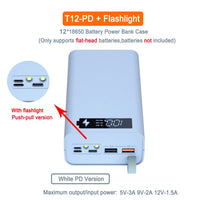 Quick Charge QC3.0 DIY 12x18650 Power Bank Case