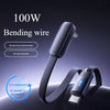 90° Dual Type-C Fast Charging Cable for iPhone & Android