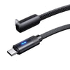 90° Dual Type-C Fast Charging Cable for iPhone & Android