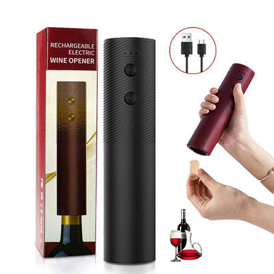 Rechargeable Electric Wine Opener - One-Click Corkscrew