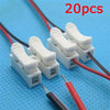 20pcs No-Solder 2P Spring Clamp Wire Connectors