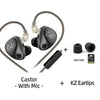 KZ Castor Wired Earbuds - Powerful Bass & HiFi Sound