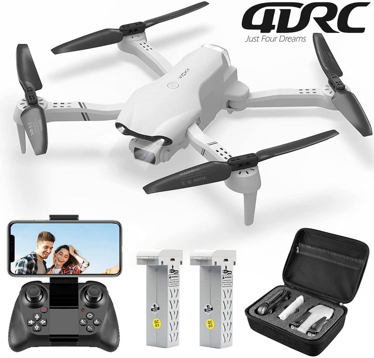 UK 4DRC F10 Foldable Drone with 1080P FPV Camera